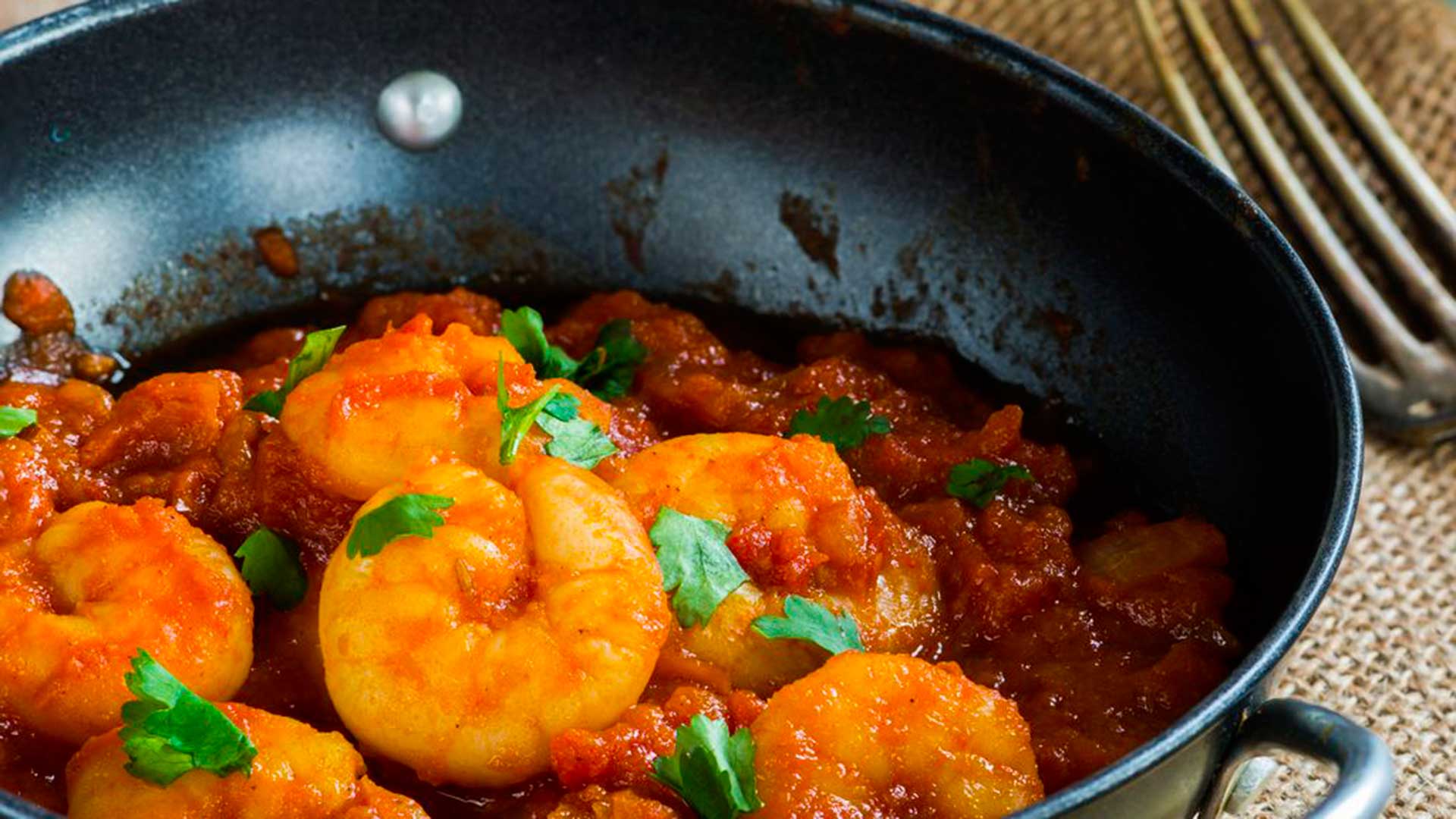 Crevettes au curry